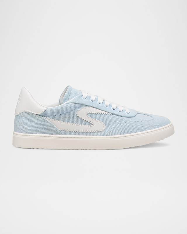 Runaround Denim Leather Low-Top Sneakers